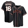 Fenge SF.Giants #16 Rafael Devers Player Black Fashion Out Home Limited Stitched Jerseys