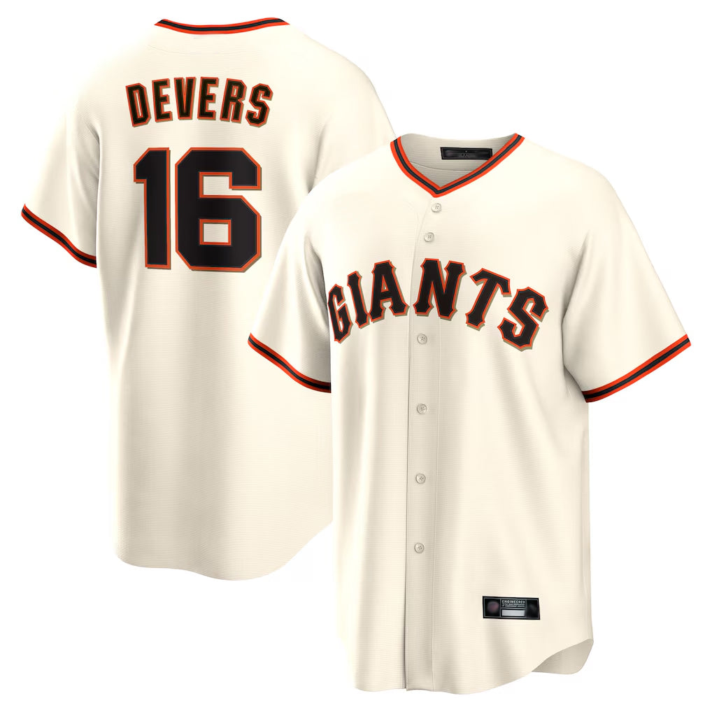 Fenge SF.Giants #16 Rafael Devers Player Cream Home Game Stitched Jerseys