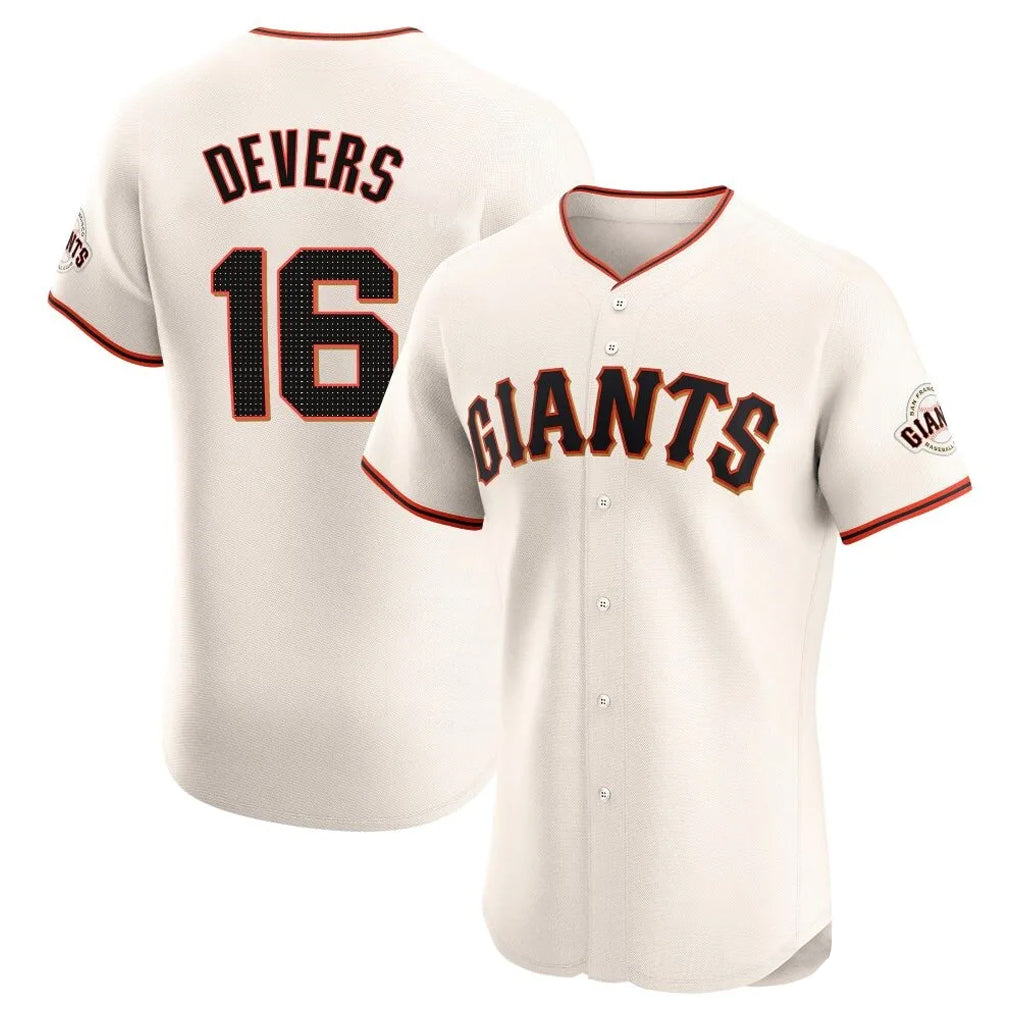 Fenge SF.Giants #16 Rafael Devers Player Cream Home Limited Elite Stitched Jerseys