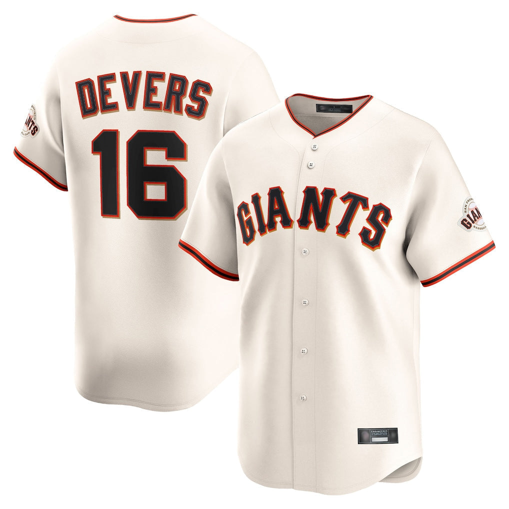 Fenge SF.Giants #16 Rafael Devers Player Cream Home Limited Stitched Jerseys
