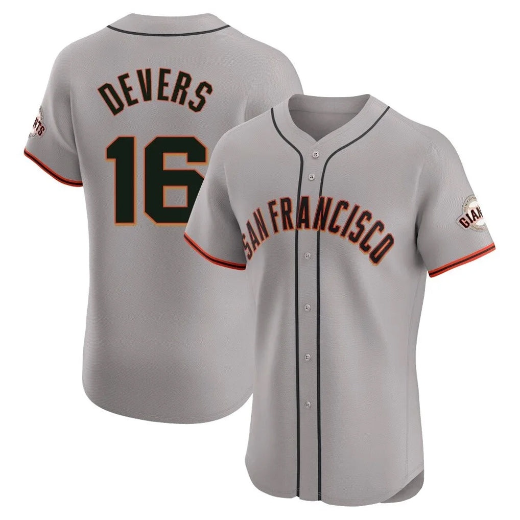 Fenge SF.Giants #16 Rafael Devers Player Gray Home Limited Elite Stitched Jerseys