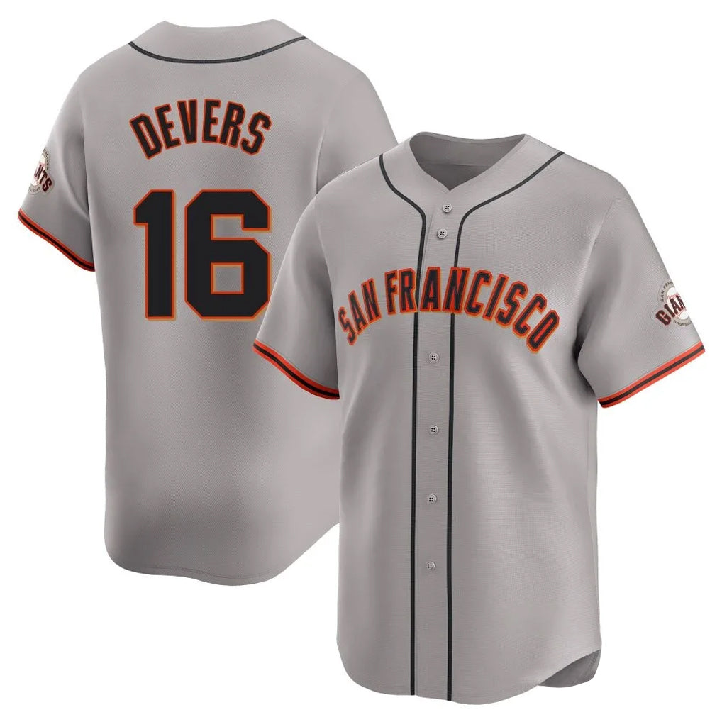 Fenge SF.Giants #16 Rafael Devers Player Gray Home Limited Stitched Jerseys