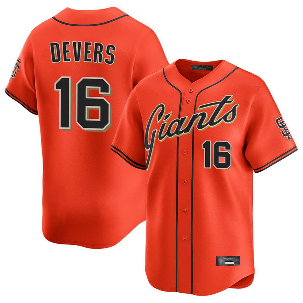 Fenge SF.Giants #16 Rafael Devers Player Orange Home Limited Stitched Jerseys