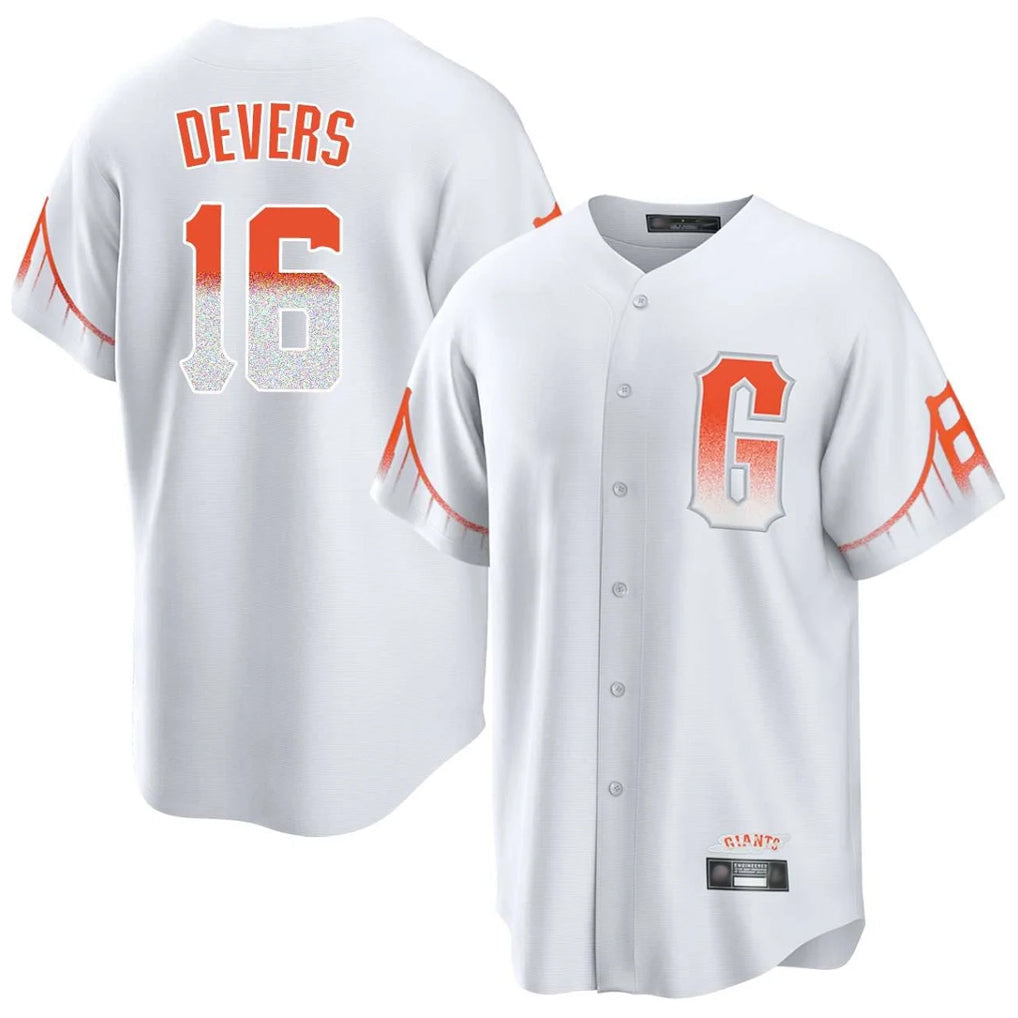 Fenge SF.Giants #16 Rafael Devers Player White City Connect Home Game Stitched Jerseys