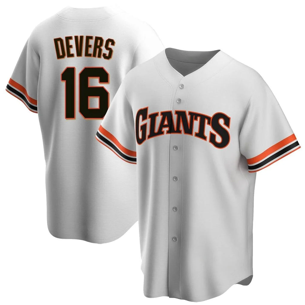 Fenge SF.Giants #16 Rafael Devers Player White Throwback Cooperstown Collection Home Game Stitched Jerseys