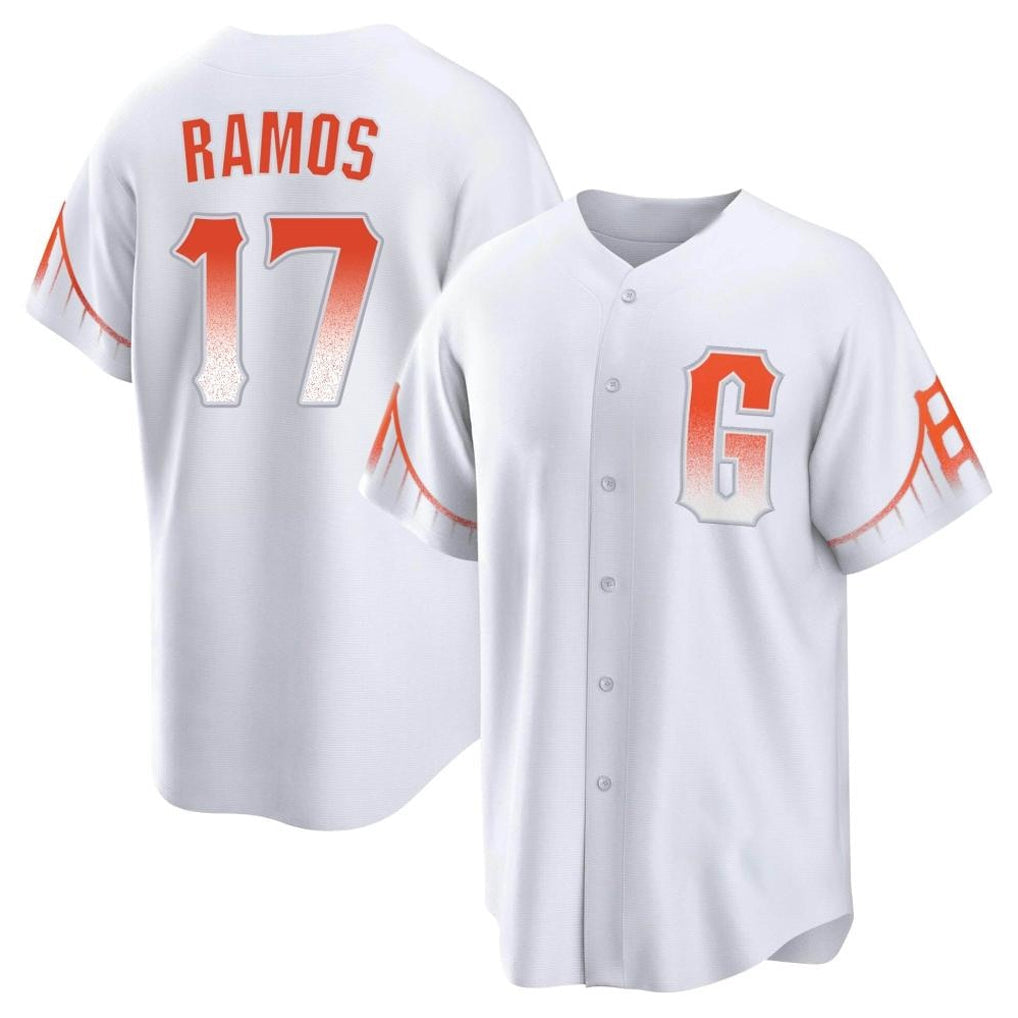 Fenge SF.Giants #17 Heliot Ramos Player White City Connect Home Game Stitched Jerseys