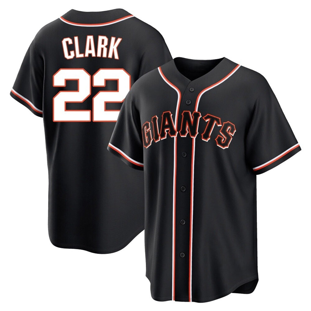 Fenge SF.Giants #22 Will Clark Player Black Fashion Out Home Limited Stitched Jerseys