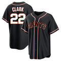 Fenge SF.Giants #22 Will Clark Player Black Fashion Out Home Limited Stitched Jerseys