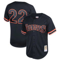 Fenge SF.Giants #22 Will Clark Player Black Mitchell & Ness Cooperstown Collection Limited Stitched Jerseys