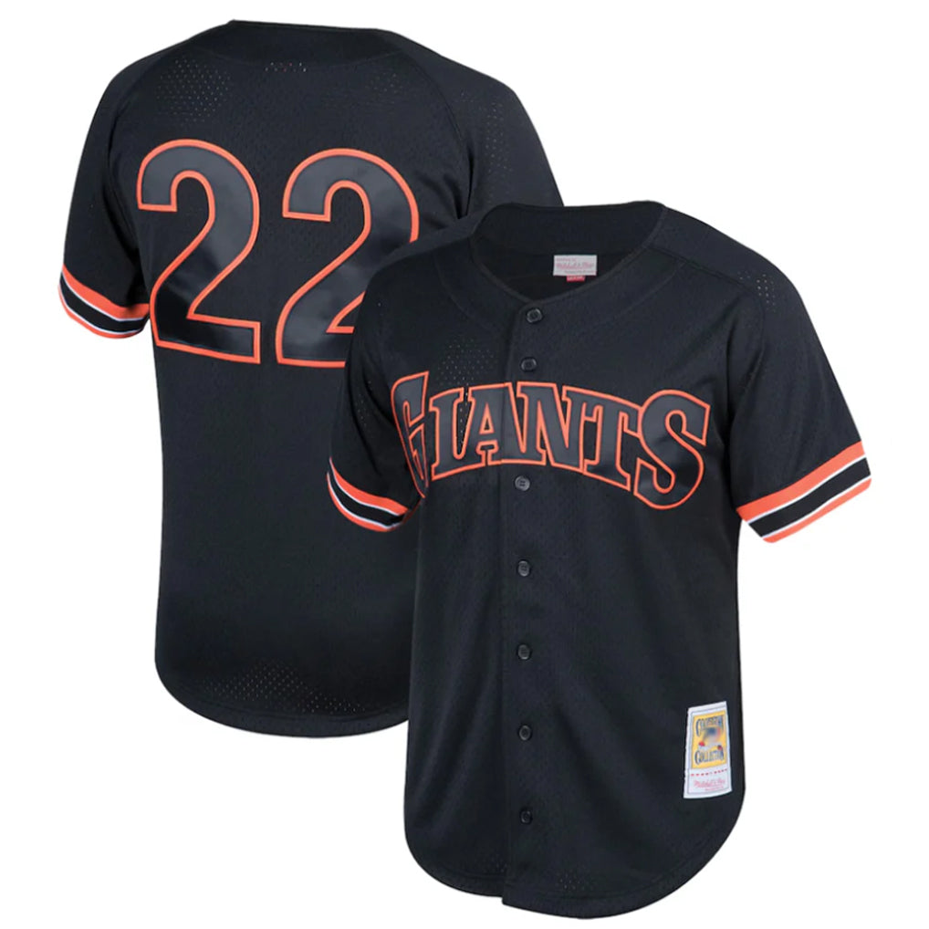 Fenge SF.Giants #22 Will Clark Player Black Mitchell & Ness Cooperstown Collection Limited Stitched Jerseys