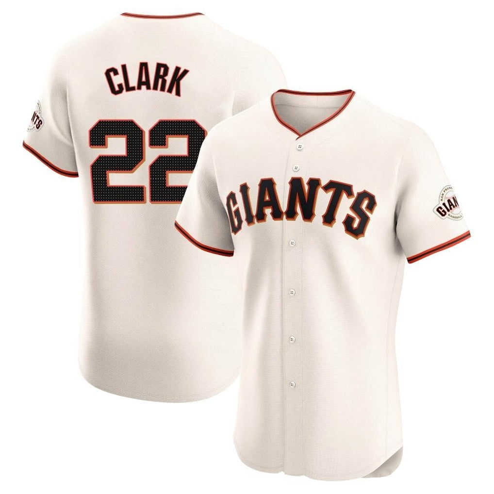 Fenge SF.Giants #22 Will Clark Player Cream Home Limited Elite Stitched Jerseys