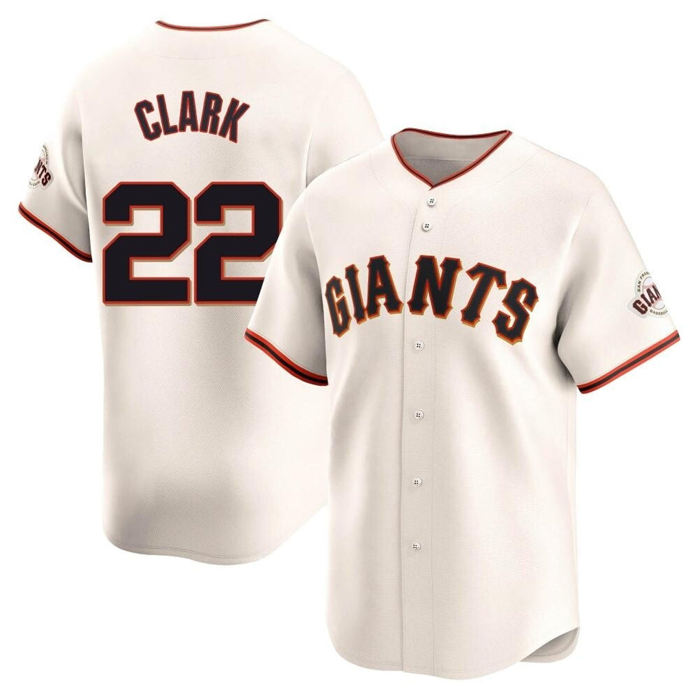 Fenge SF.Giants #22 Will Clark Player Cream Home Limited Stitched Jerseys