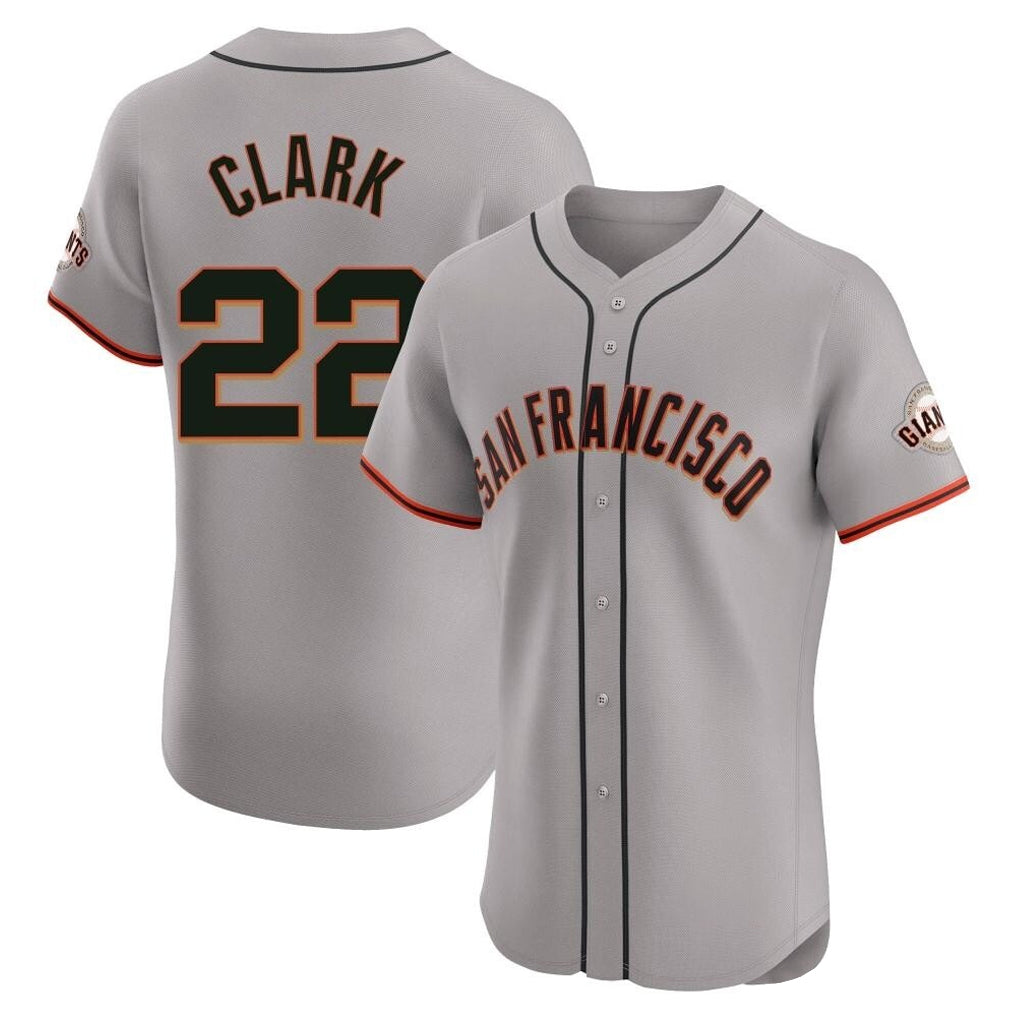 Fenge SF.Giants #22 Will Clark Player Gray Home Limited Elite Stitched Jerseys