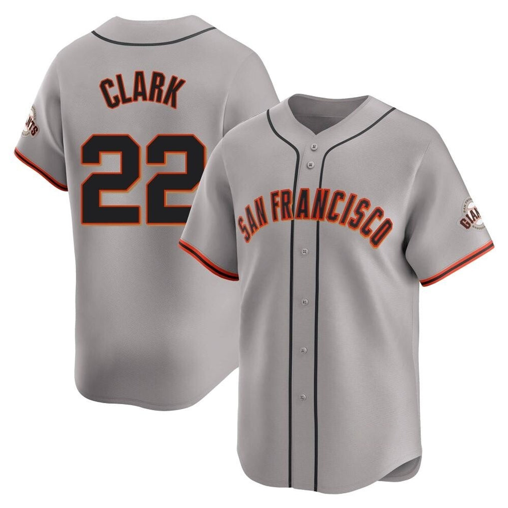 Fenge SF.Giants #22 Will Clark Player Gray Home Limited Stitched Jerseys