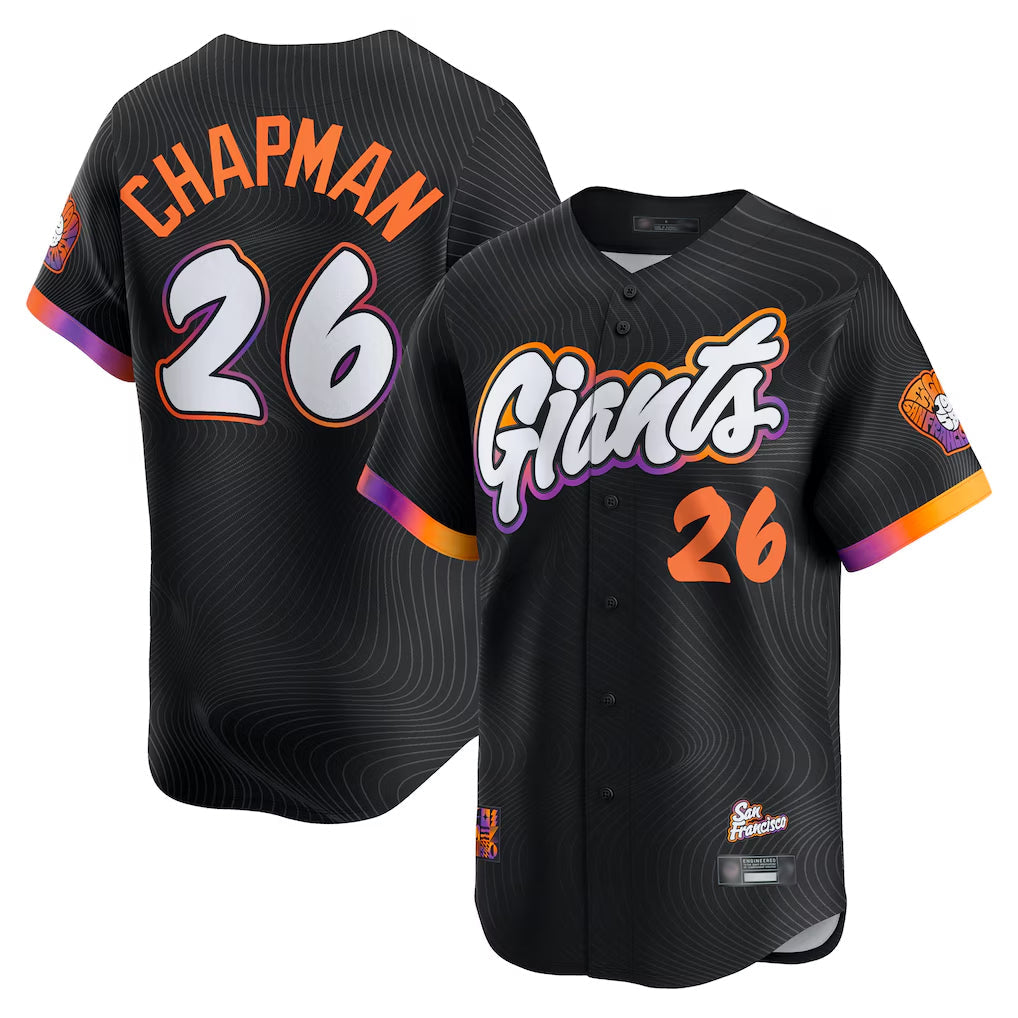 Fenge SF.Giants #26 Matt Chapman Player Black 2025 City Connect Home Limited Stitched Jerseys