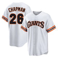 Fenge SF.Giants #26 Matt Chapman Player White Throwback Cooperstown Collection Home Game Stitched Jerseys
