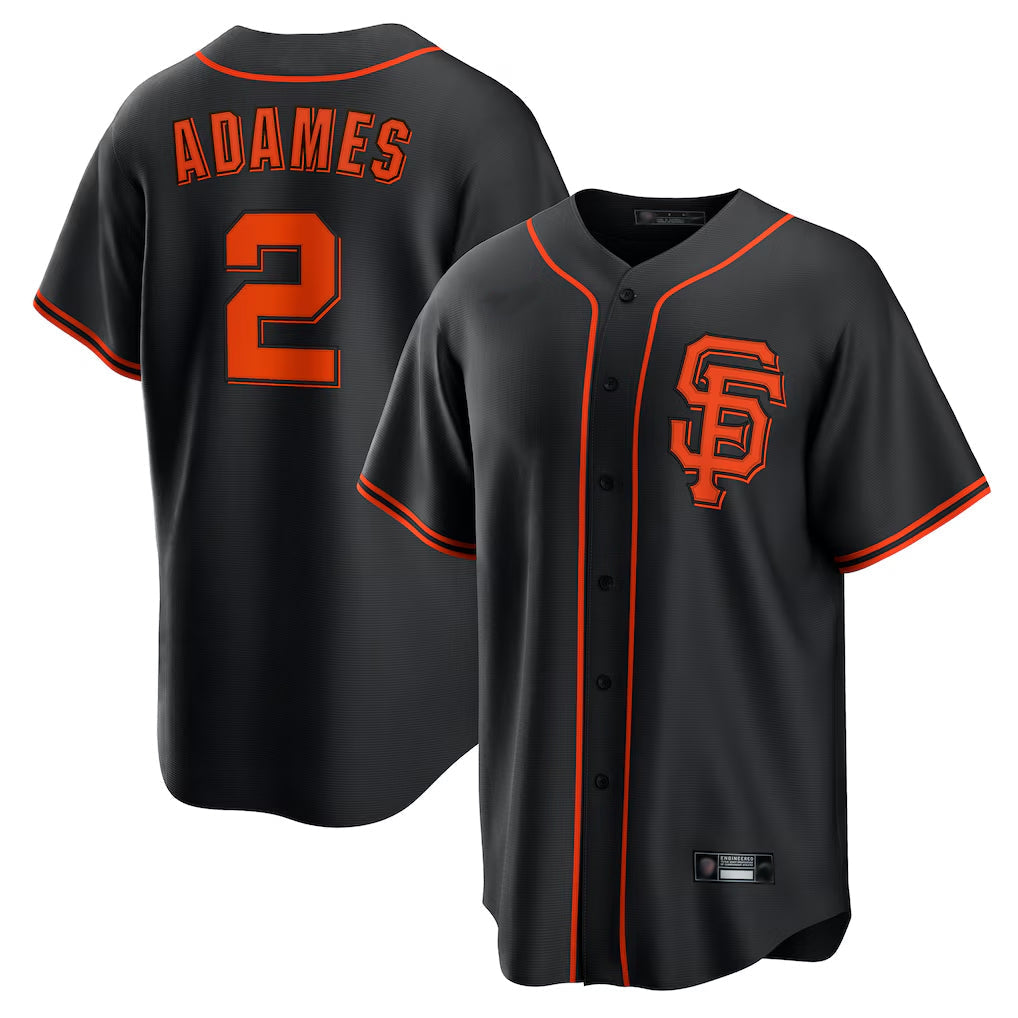 Fenge SF.Giants #2 Willy Adames Player  Black 2026 Home Game Stitched Jerseys