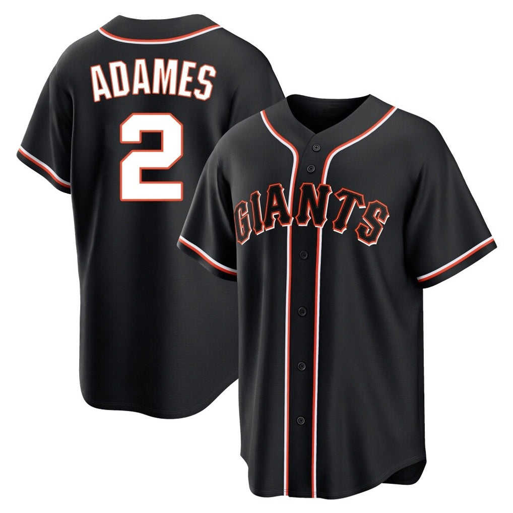Fenge SF.Giants #2 Willy Adames Player Black Fashion Out Home Limited Stitched Jerseys