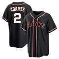 Fenge SF.Giants #2 Willy Adames Player Black Fashion Out Home Limited Stitched Jerseys