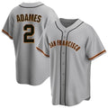 Fenge SF.Giants #2 Willy Adames Player Gray Home Game Stitched Jerseys