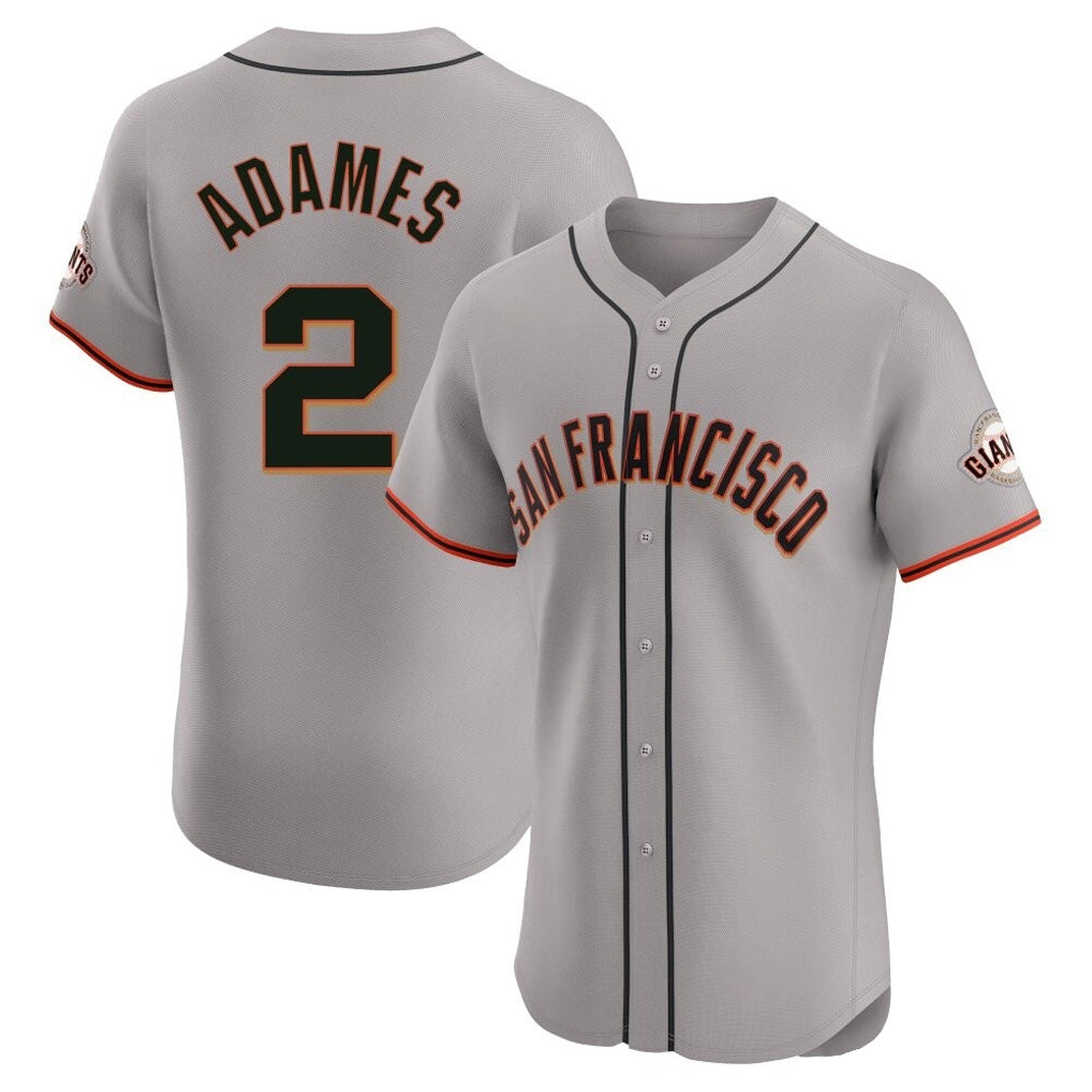 Fenge SF.Giants #2 Willy Adames Player Gray Home Limited Elite Stitched Jerseys