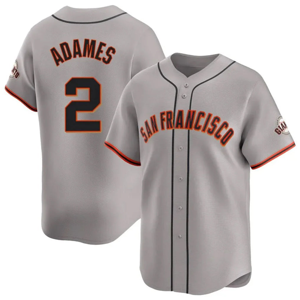 Fenge SF.Giants #2 Willy Adames Player Gray Home Limited Stitched Jerseys