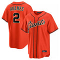 Fenge SF.Giants #2 Willy Adames Player Orange Home Game Stitched Jerseys