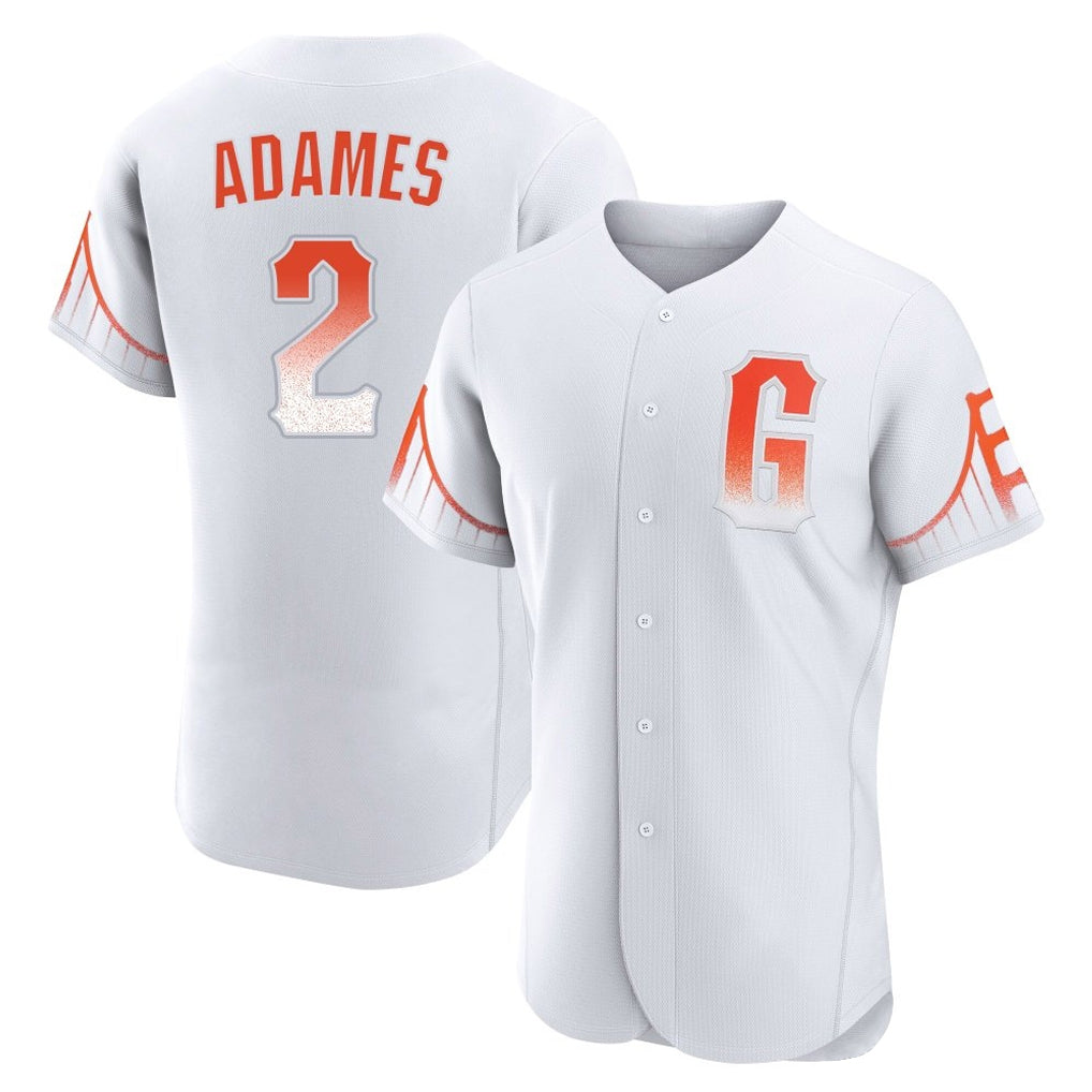 Fenge SF.Giants #2 Willy Adames Player White City Connect Home Limited Elite Stitched Jerseys