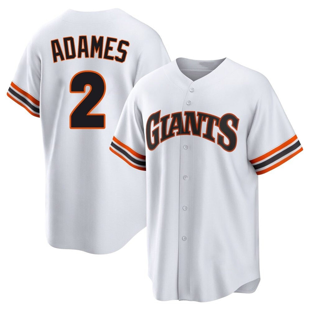 Fenge SF.Giants #2 Willy Adames Player White Home Game Stitched Jerseys