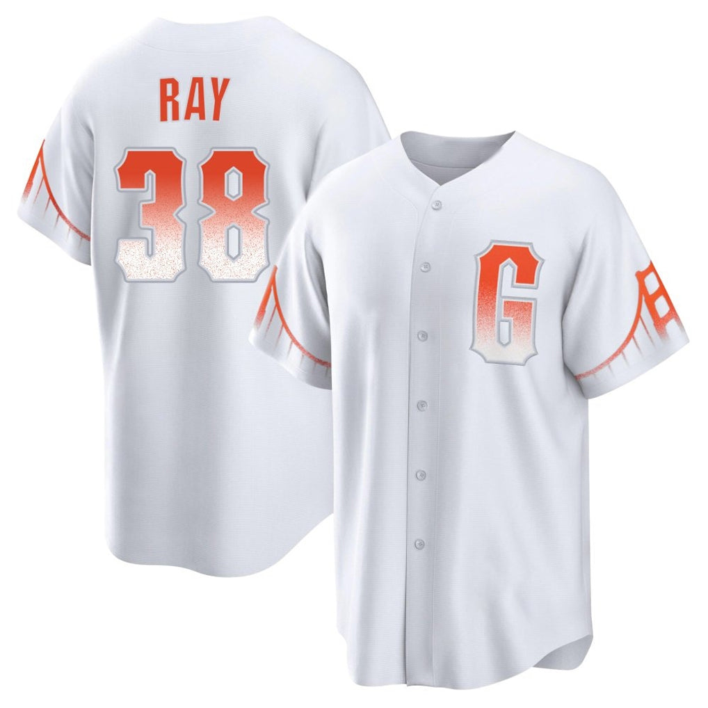 Fenge SF.Giants #38 Robbie Ray Player White City Connect Home Game Stitched Jerseys