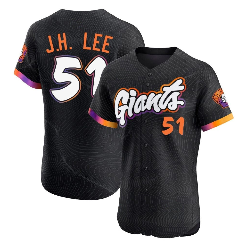 Fenge SF.Giants #51 Jung Hoo Lee Player Black 2025 City Connect Home Limited Elite Stitched Jerseys