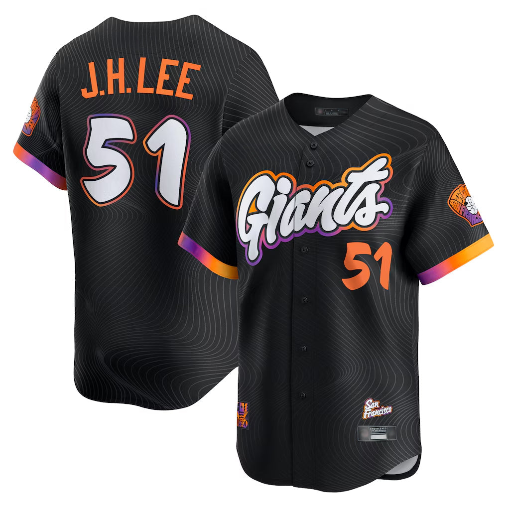 Fenge SF.Giants #51 Jung Hoo Lee Player Black 2025 City Connect Home Limited Stitched Jerseys