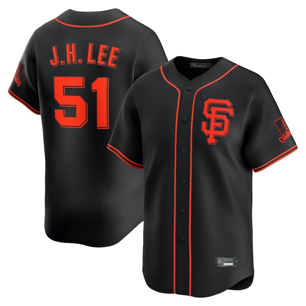 Fenge SF.Giants #51 Jung Hoo Lee Player Black 2026 Home Limited Stitched Jerseys