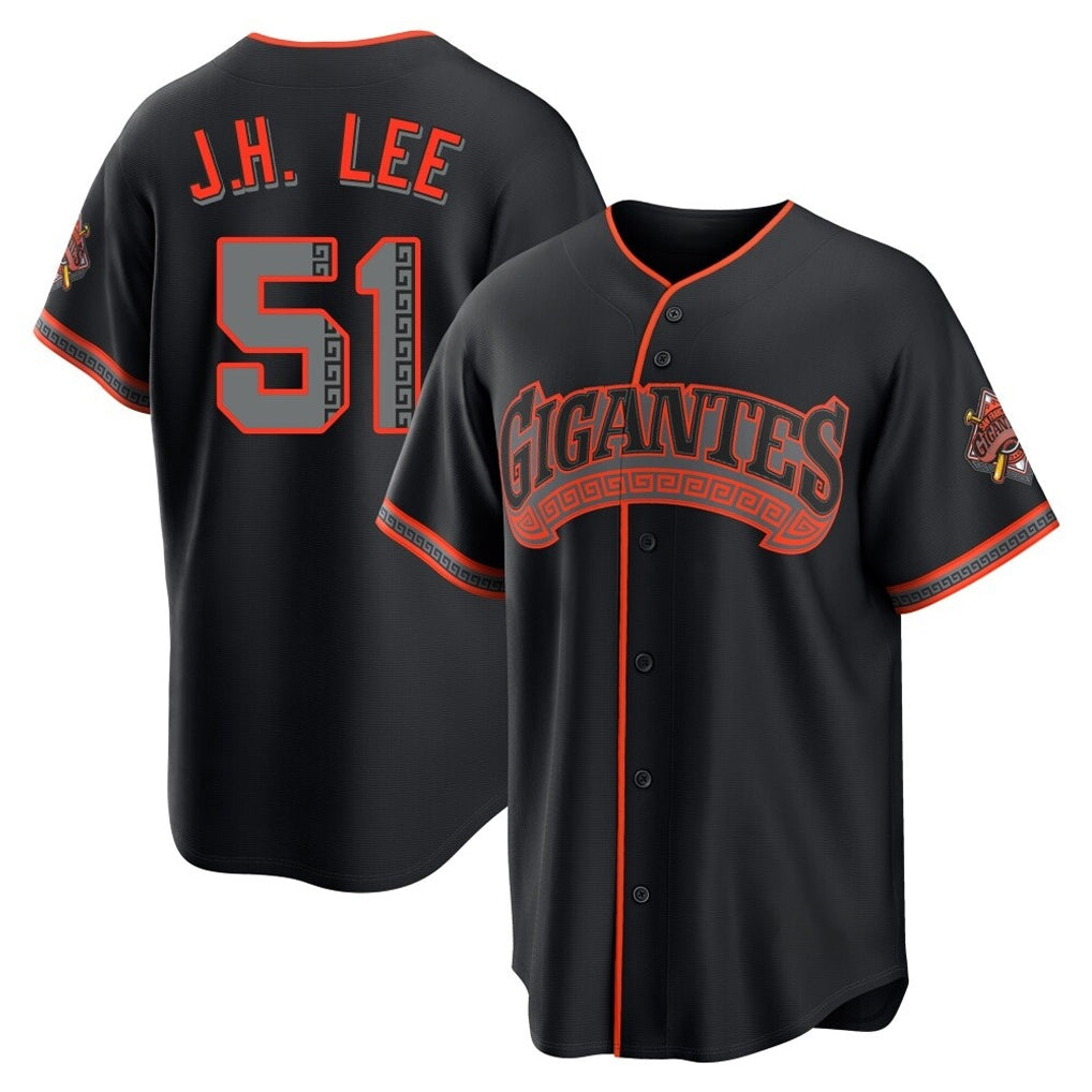 Fenge SF.Giants #51 Jung Hoo Lee Player  Black Alternate Limited Stitched Jerseys