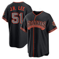 Fenge SF.Giants #51 Jung Hoo Lee Player  Black Alternate Limited Stitched Jerseys