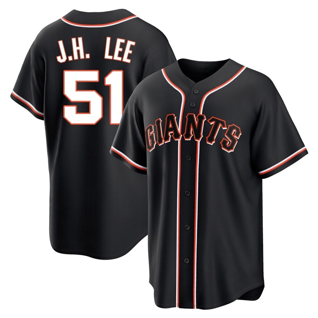 Fenge SF.Giants #51 Jung Hoo Lee Player Black Fashion Out Home Limited Stitched Jerseys