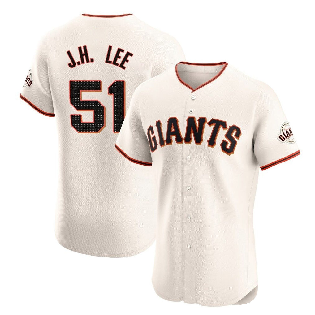 Fenge SF.Giants #51 Jung Hoo Lee Player Cream Home Limited Elite Stitched Jerseys