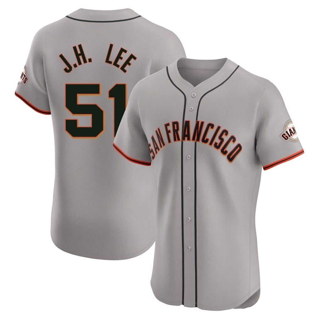 Fenge SF.Giants #51 Jung Hoo Lee Player Gray Home Limited Elite Stitched Jerseys