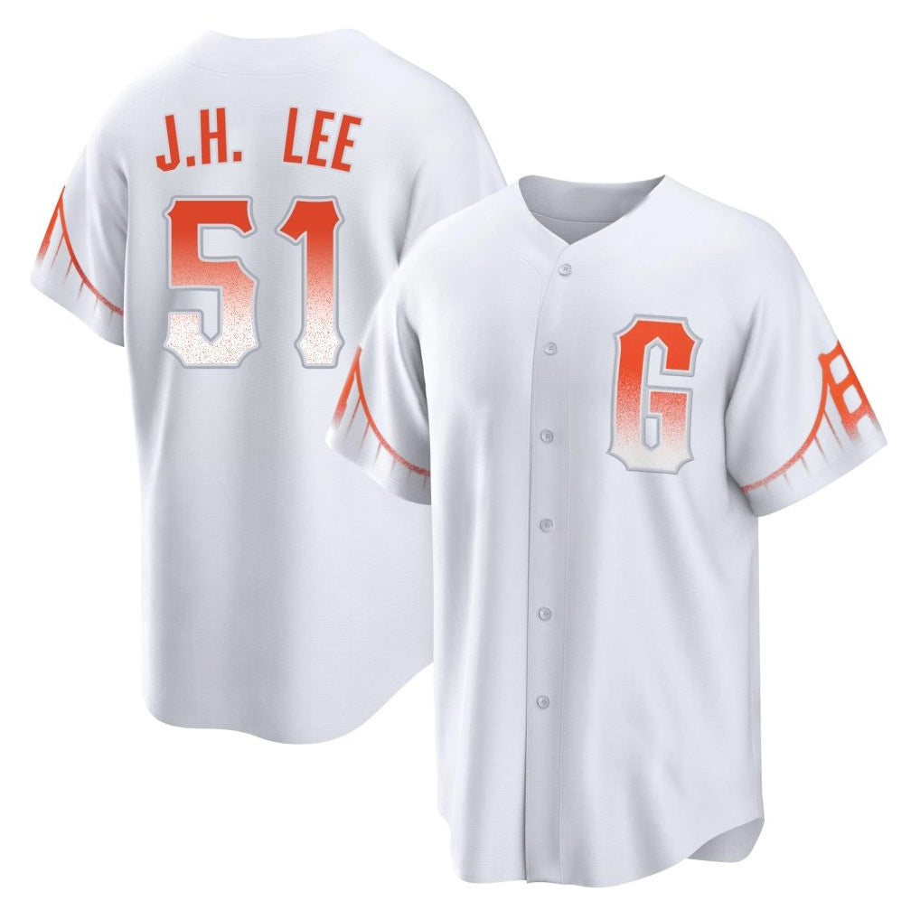 Fenge SF.Giants #51 Jung Hoo Lee Player White City Connect Home Game Stitched Jerseys