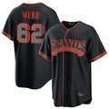 Fenge SF.Giants #62 Logan Webb Player Black Alternate Limited Stitched Jerseys