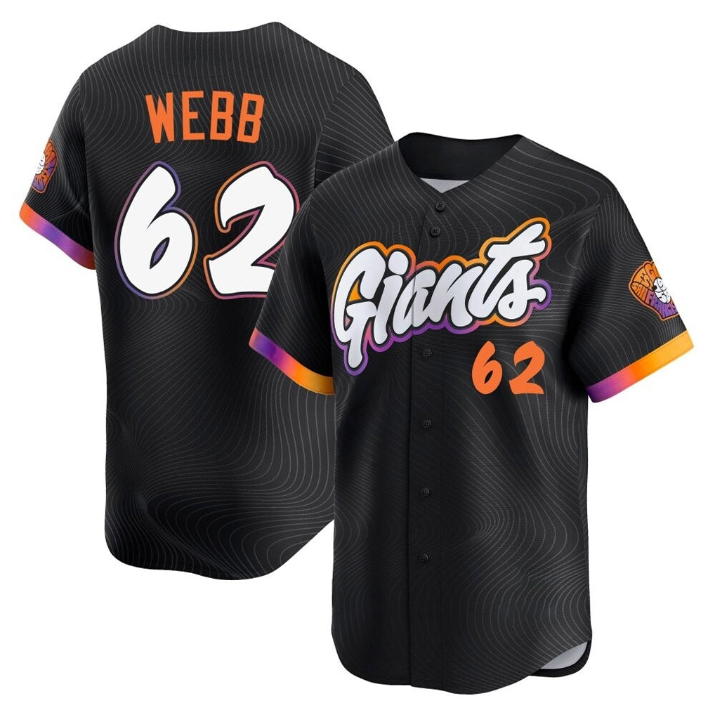 Fenge SF.Giants #62 Logan Webb Player Black City Connect Home Limited Stitched Jerseys