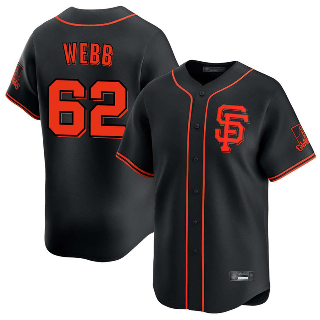 Fenge SF.Giants #62 Logan Webb Player Black Home Limited Stitched Jerseys