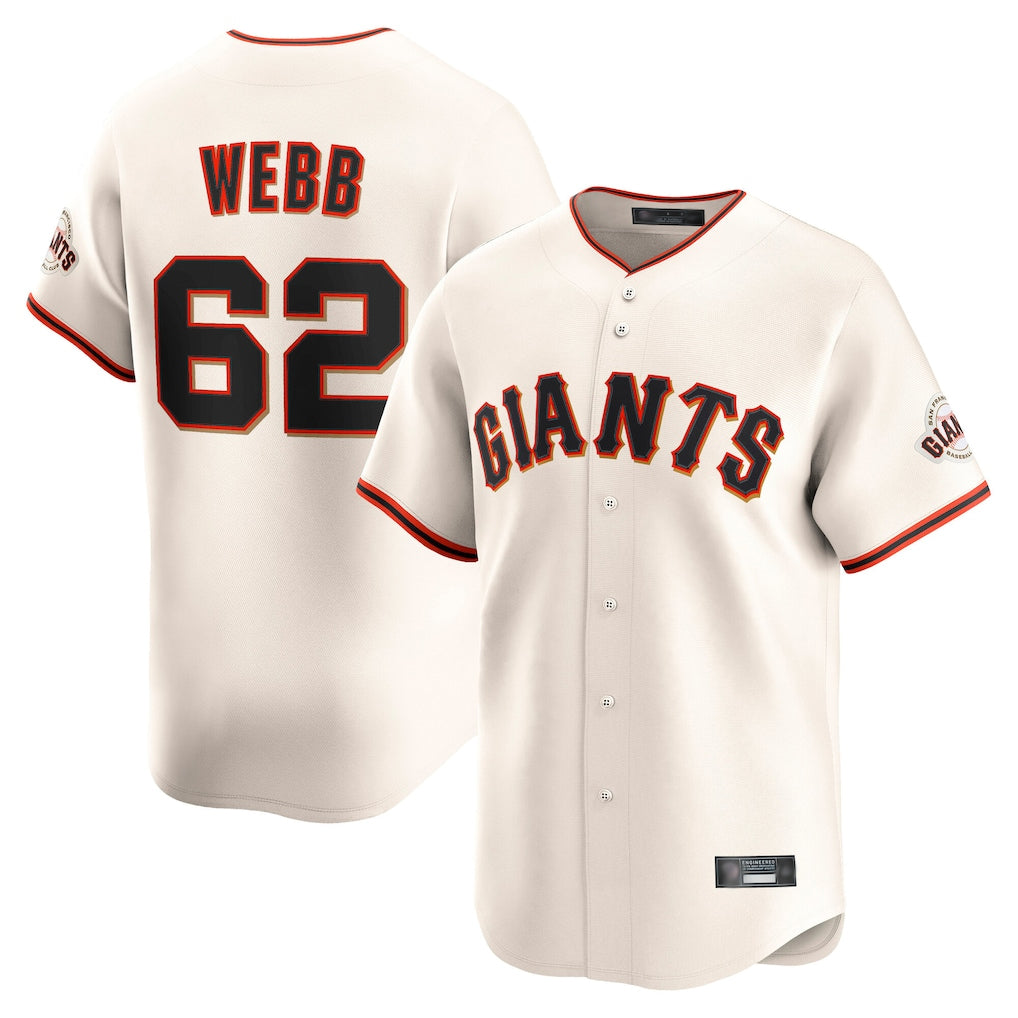 Fenge SF.Giants #62 Logan Webb Player Cream Home Limited Stitched Jerseys