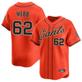 Fenge SF.Giants #62 Logan Webb Player Orange Home Limited Stitched Jerseys