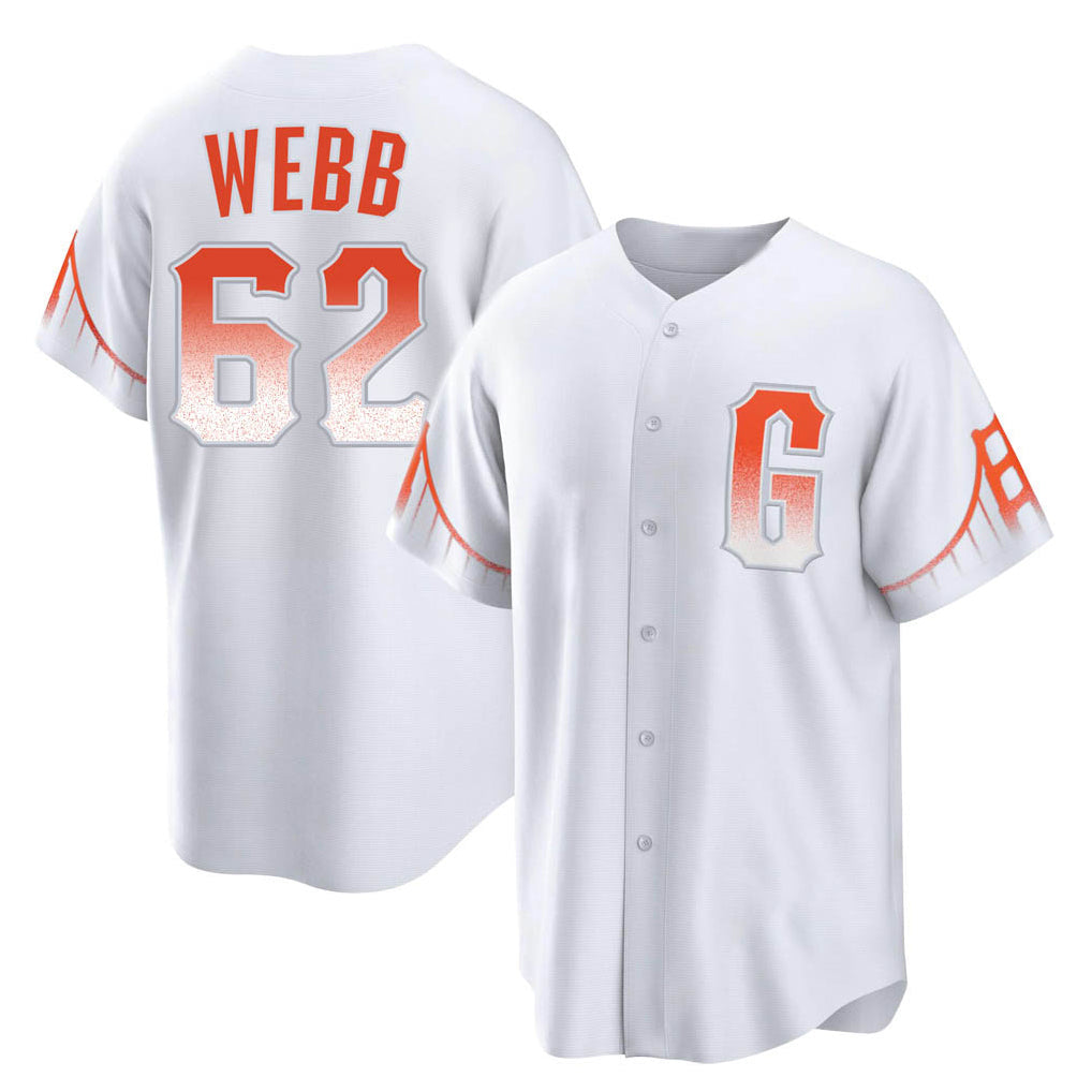 Fenge SF.Giants #62 Logan Webb Player White City Connect Home Game Stitched Jerseys