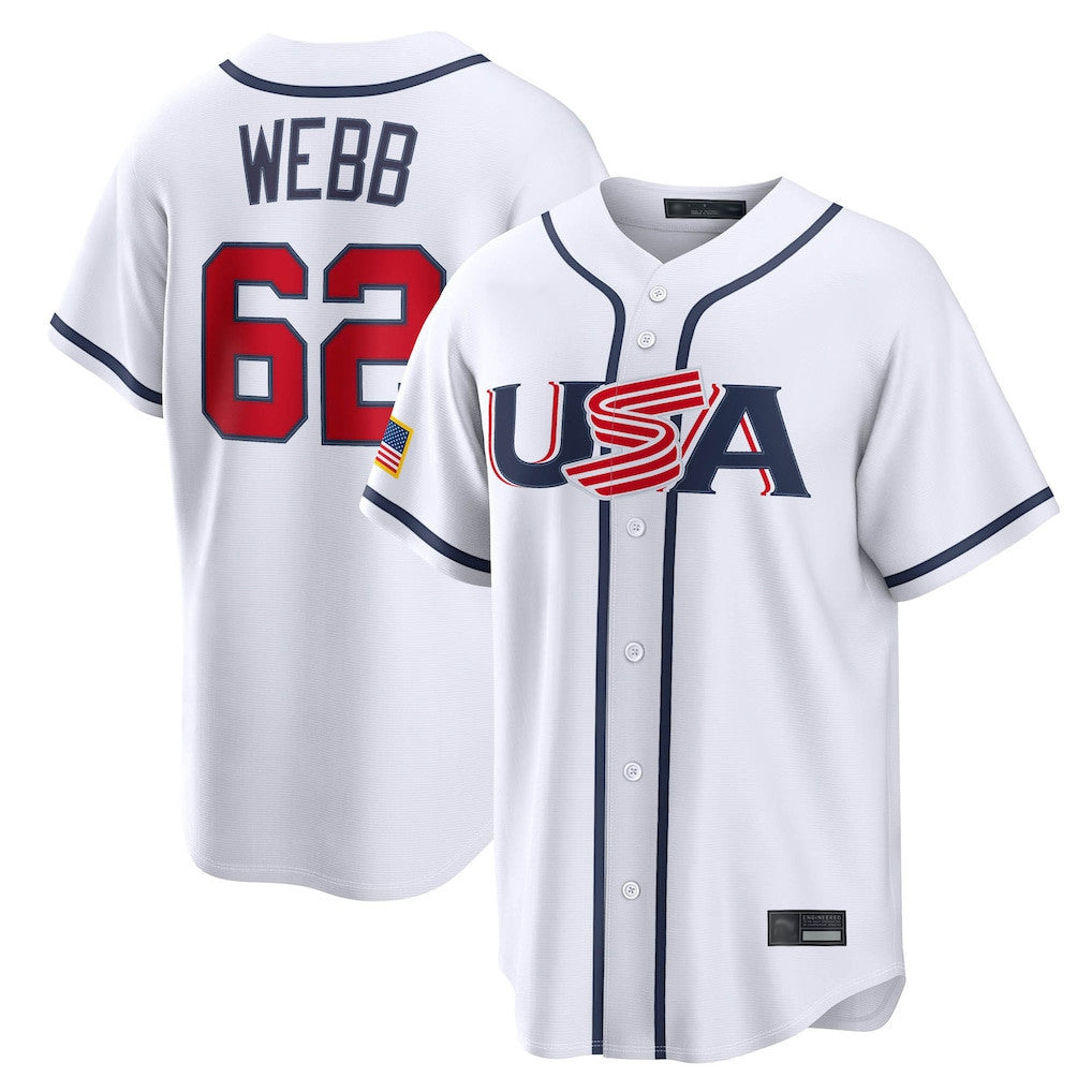 Fenge SF.Giants #62 Logan Webb Player White USA 2026 World Classic Road Limited Stitched Jerseys