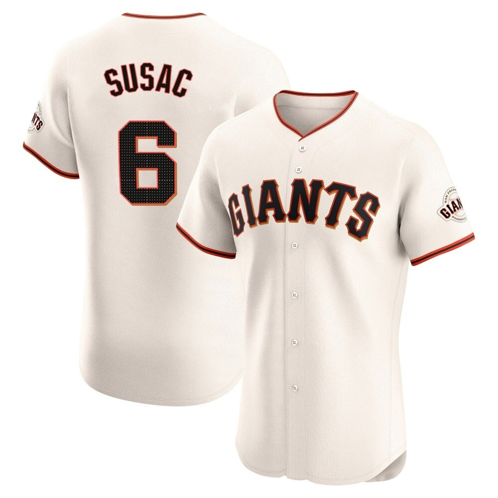 Fenge SF.Giants #6 Daniel Susac Player Cream Home Limited Elite Stitched Jerseys