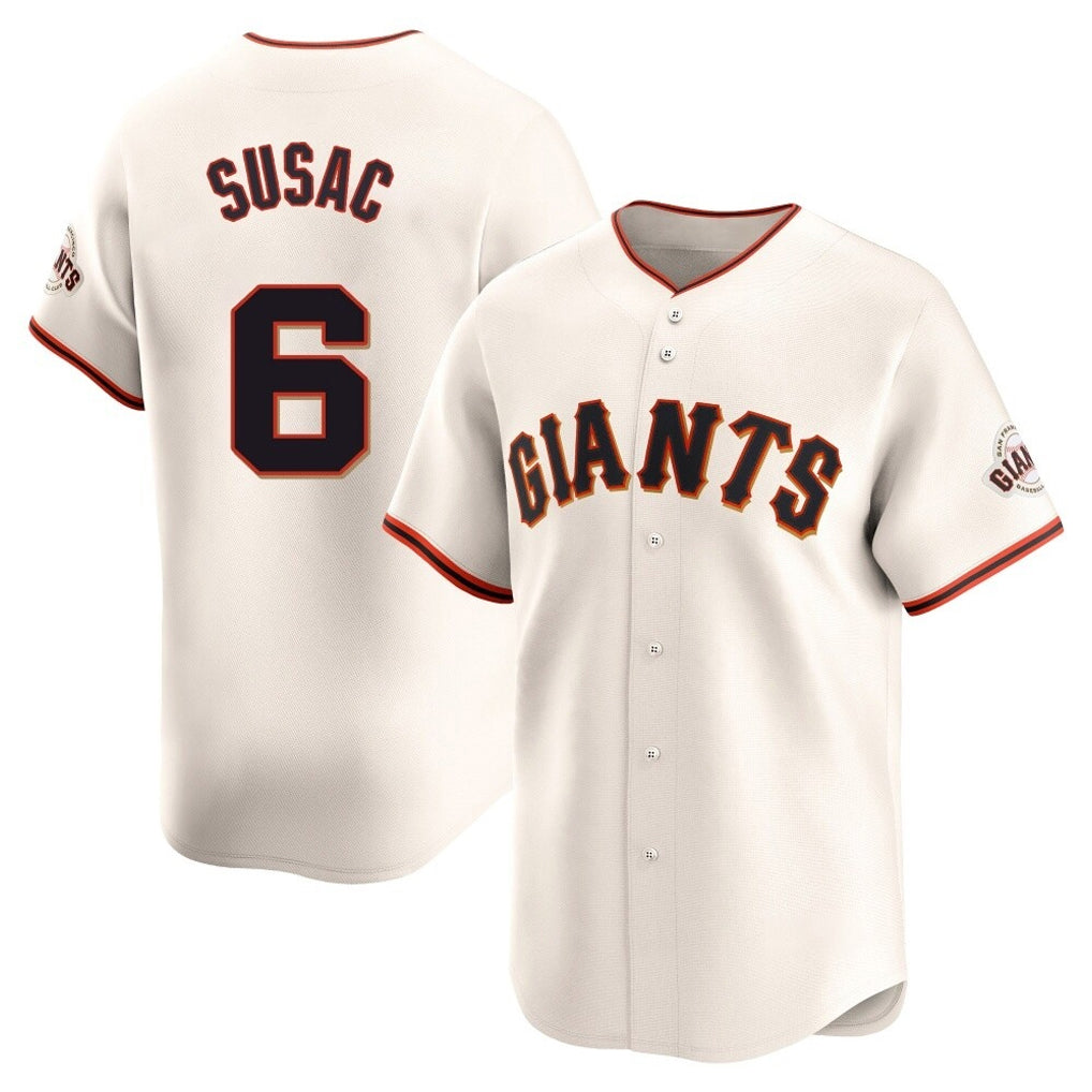 Fenge SF.Giants #6 Daniel Susac Player Cream Home Limited Stitched Jerseys