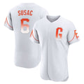 Fenge SF.Giants #6 Daniel Susac Player White City Connect Home Limited Elite Stitched Jerseys