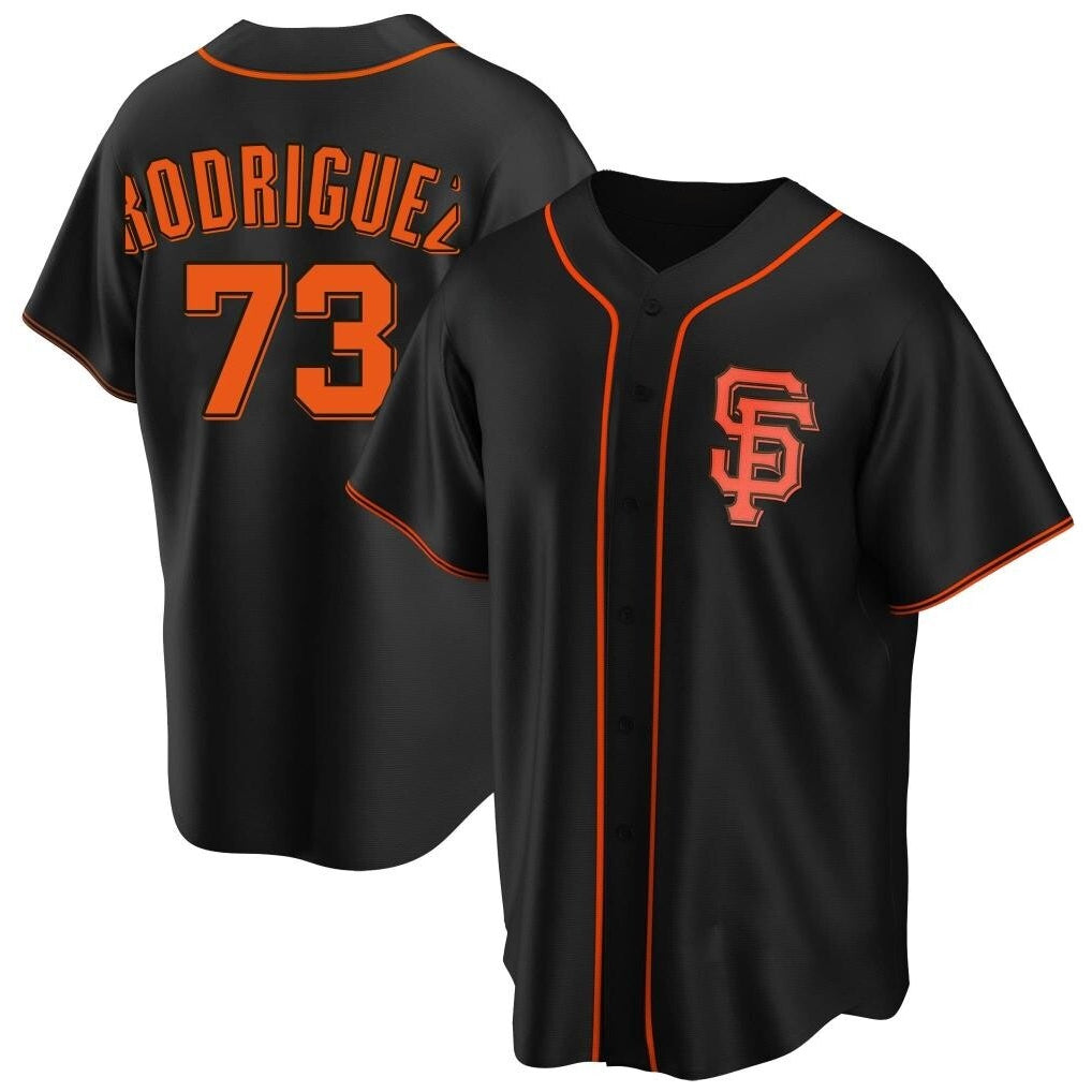 Fenge SF.Giants #73 Randy Rodriguez Player Black Home Game Stitched Jerseys